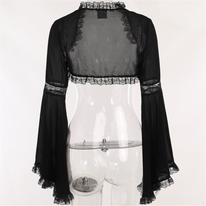 Fine Vintage Gothic Ren Shrug Sang Trọng Và Hợp Thời Trang Mở Áo Cardigan Top Showcase Your Confidence Và Phong Cách