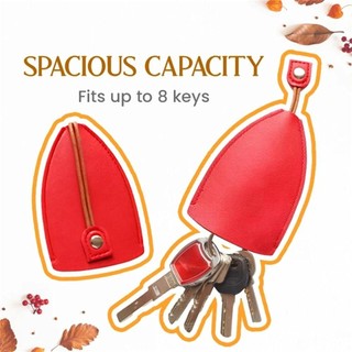 WOAY Kéo ra Chìa khóa ô tô, để bảo vệ chìa khóa không dễ trượt, Quà tặng sáng tạo Ví chìa khóa da PU công suất lớn