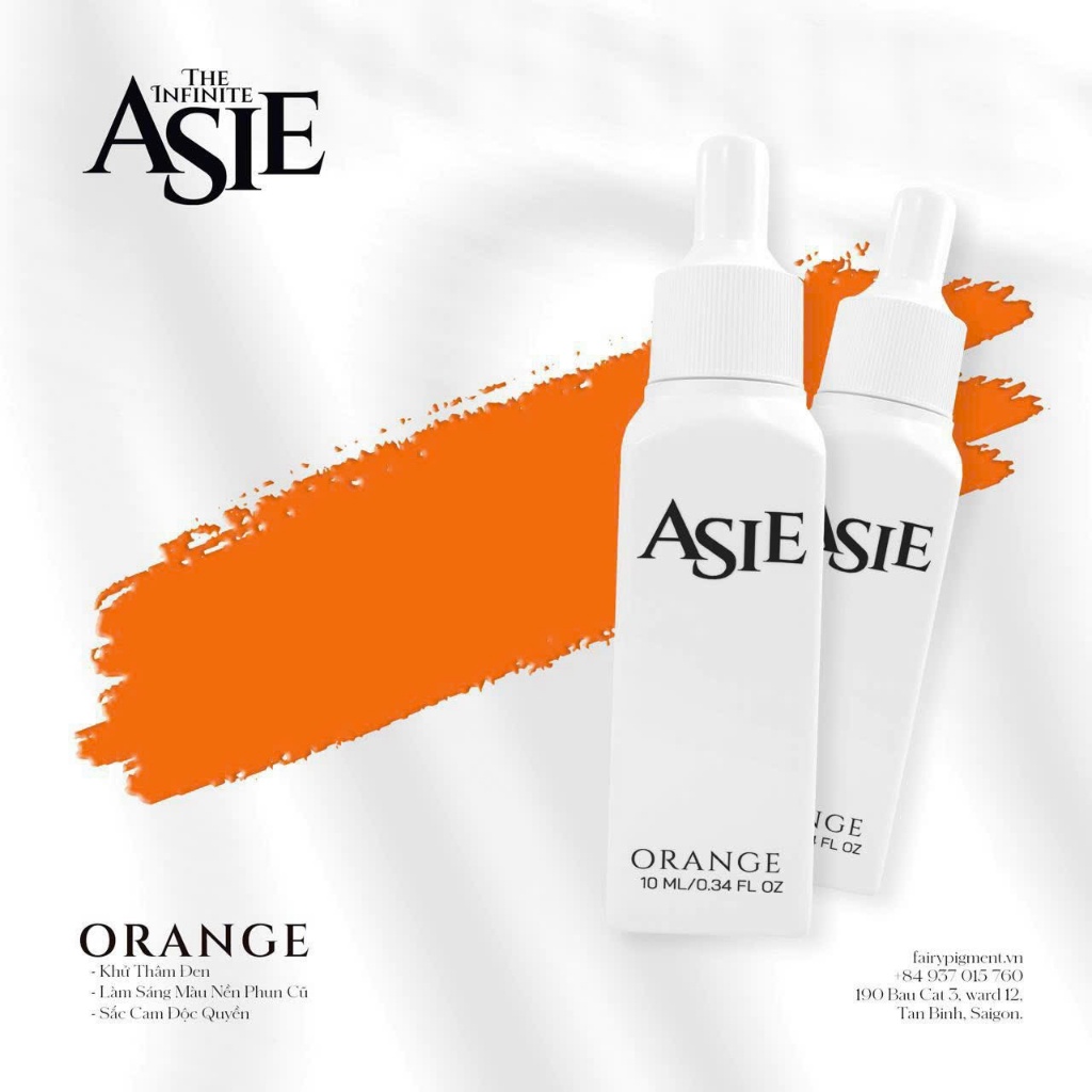 Mực Asie Mini 5ml và 10ml phun xăm môi chính hãng phân tử nhỏ màu lên trong veo