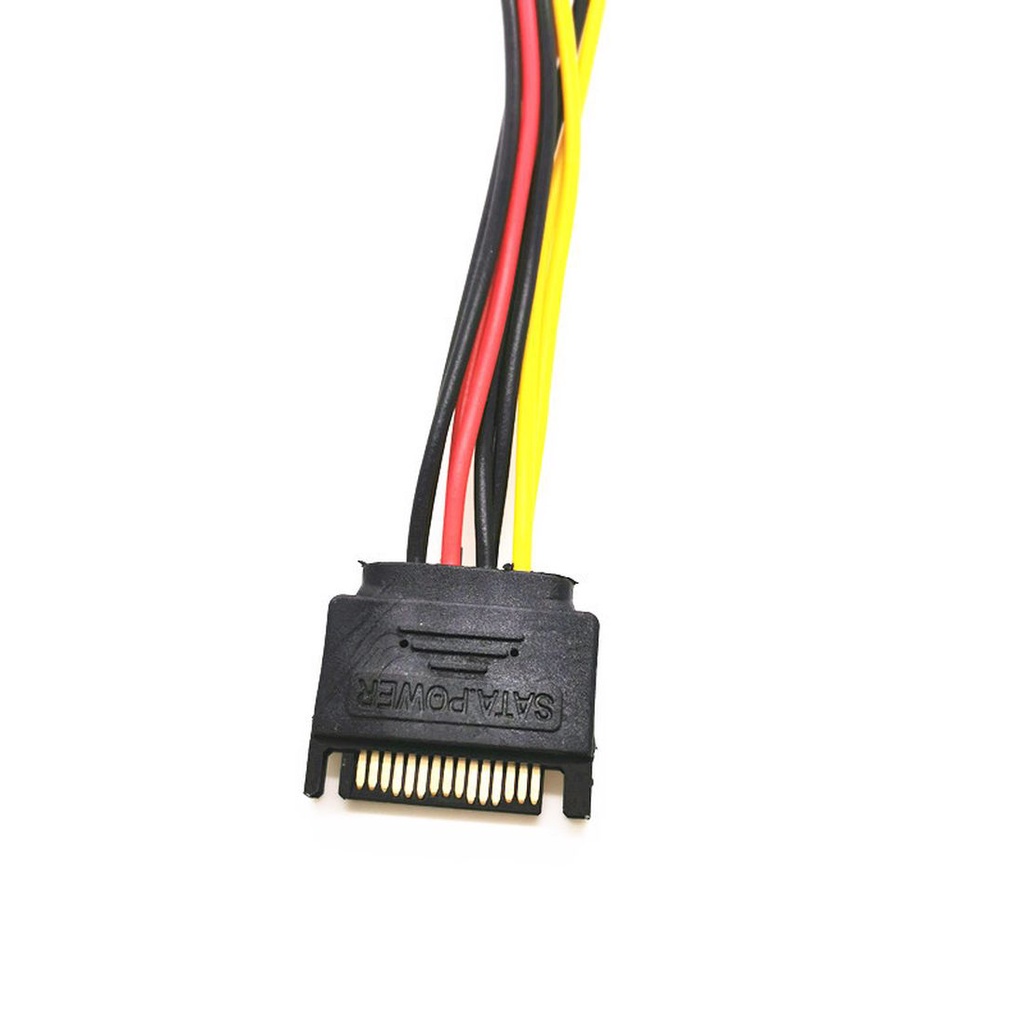Jmt Dây Cáp Mở Rộng 15pin sata male Sang dual 15 pin female / Big 4p Sang 2x sata Cho Ổ Cứng hdd