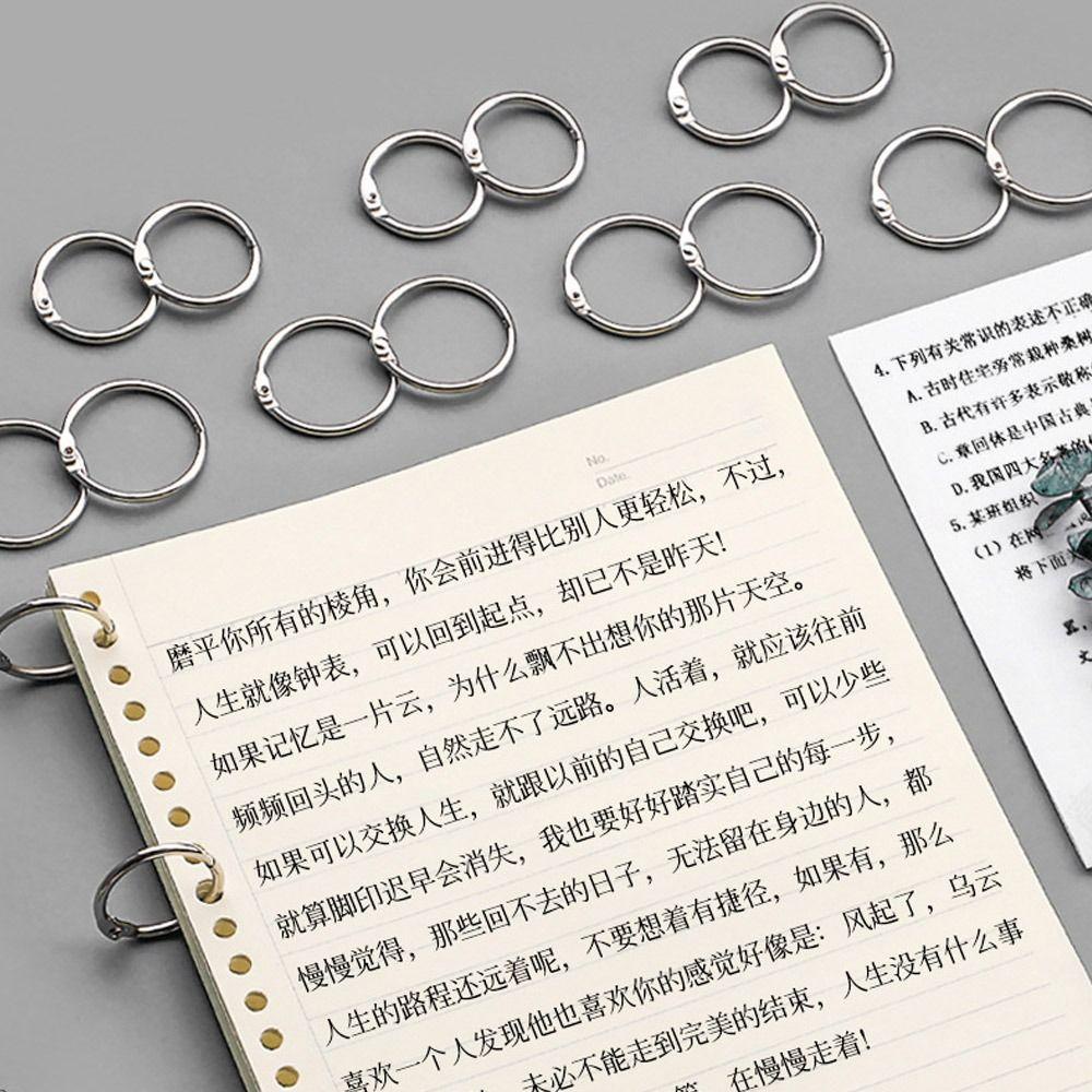 SEYAWSON Loose-leaf Ring Clip, Metal Silver / Rose Gold Binder Ring, Đồ dùng văn phòng chất lượng cao 20 / 30 / 40 / 50mm Binding Clip Album