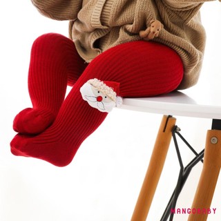 Mgg-girl Thu Đông Đan Quần Legging Dây Đàn Hồi Nai Sừng Tấm Santa Trang Trí Quần Tất Ấm Tất