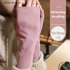 Găng Tay Thể Thao Hở Ngón Mềm Mại Giữ Ấm Cho Nữ