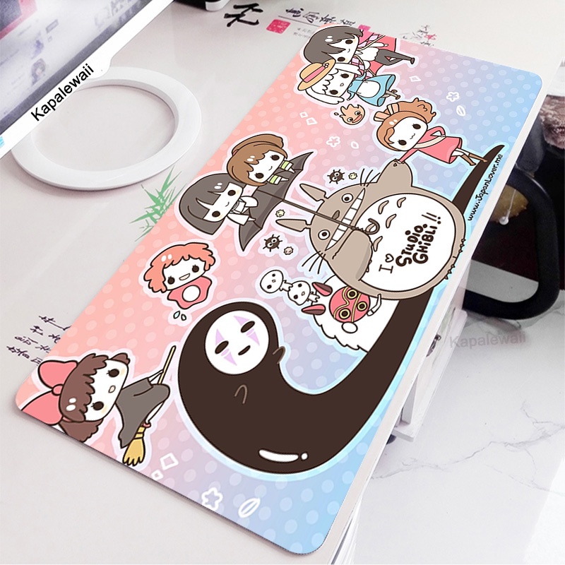 Hồng 800x300mm Dễ Thương Lớn Chuột Chơi Game Miếng Lót XXL Máy Tính Game Thủ Bàn Phím Chuột Thảm Totoro Bàn Mousepad Cho PC Bàn Pad Kawaii XL
