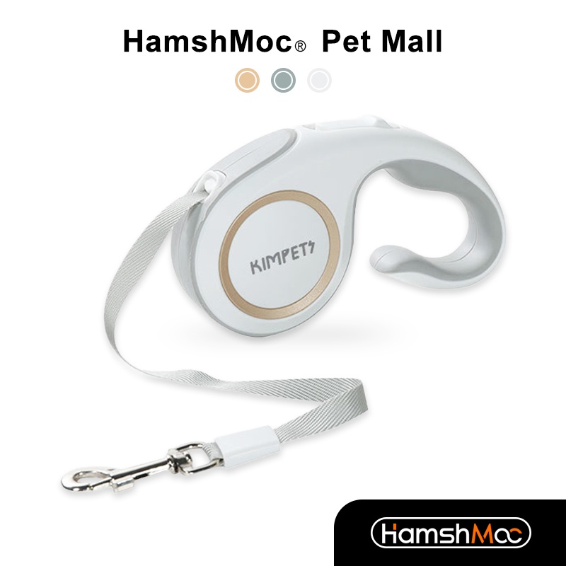 HamshMoc Dây xích chó có thể thu vào Dây xích đi bộ cho chó hạng nặng Mạnh mẽ với nút nhả tay cầm chống trượt Di động cho chó