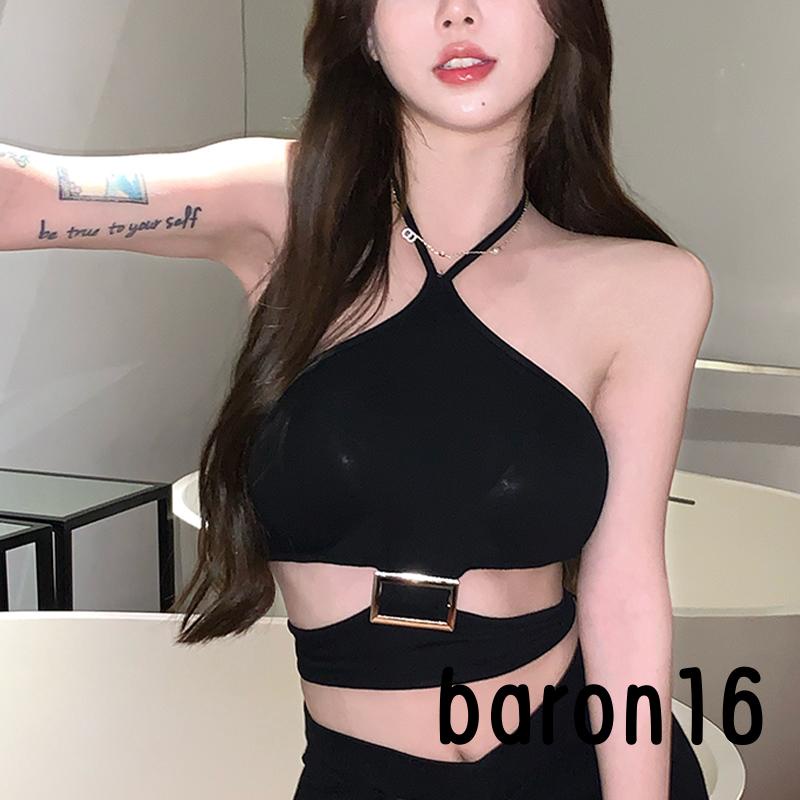 Áo Croptop Sát Nách Cổ Yếm Eo Co Giãn Nhiều Cách Mặc Phong Cách Đường Phố Cho Nữ