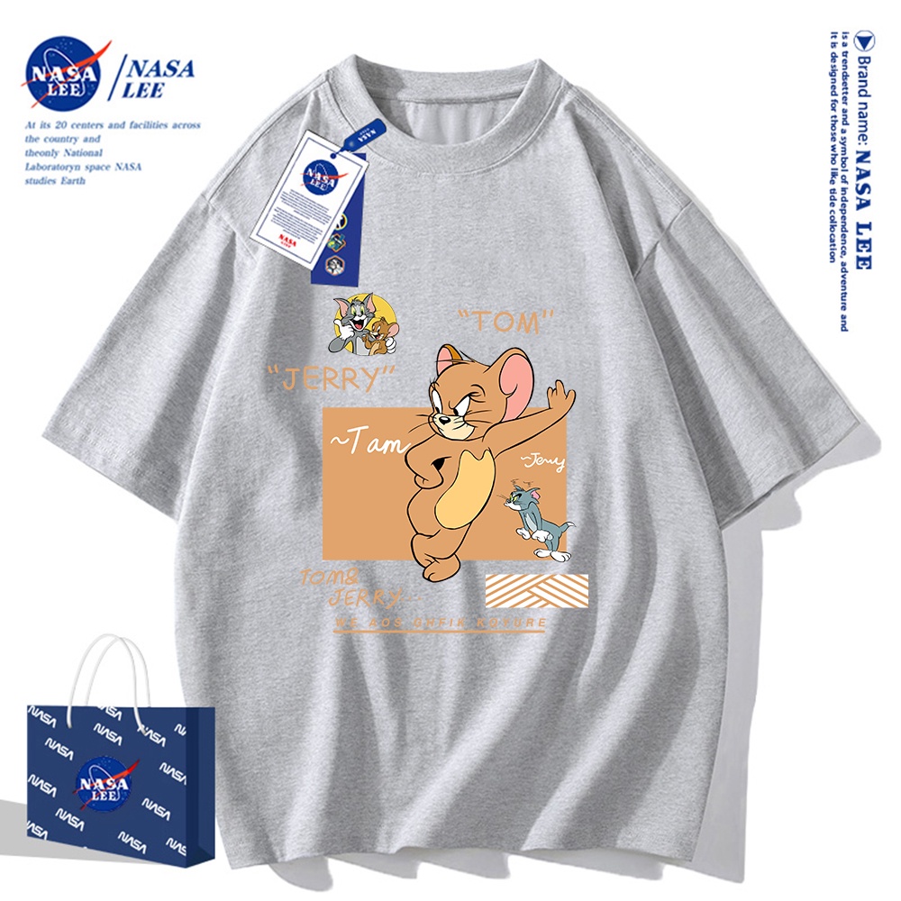 Áo Thun Cotton Tay Ngắn Dáng Rộng Nasa – Thời Trang Mùa Hè 2024 Cho Nam