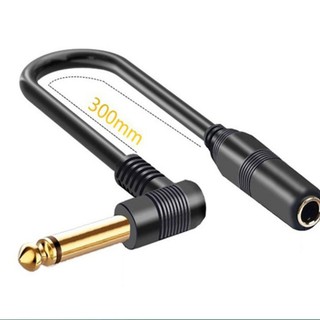 Dây âm thanh PENTAXZR 1 / 4 Inch TS Mono Jack, Cáp âm thanh nổi TRS 6.35mm Góc phải 6.35mm Nam Nối dài, Đầu nối mạ vàng nối dài Cáp đàn Guitar âm thanh nổi 6,35mm