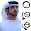BORAGETE 1 Cái Dây, Man Saudi Dubai Sa Mạc Phụ Kiện Dây Mũ, Đen Hồi Giáo Quần Áo Egal Shemagh Khăn Cho Người Lớn Trẻ Em