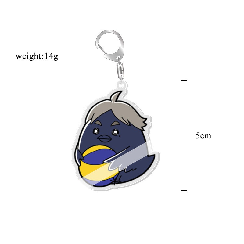 Móc khoá Anime Haikyuu volleyball! Hinata Shoyo Kageyama Tobio Hanging Animals Phụ Kiện Trang Trí Túi xách Balo