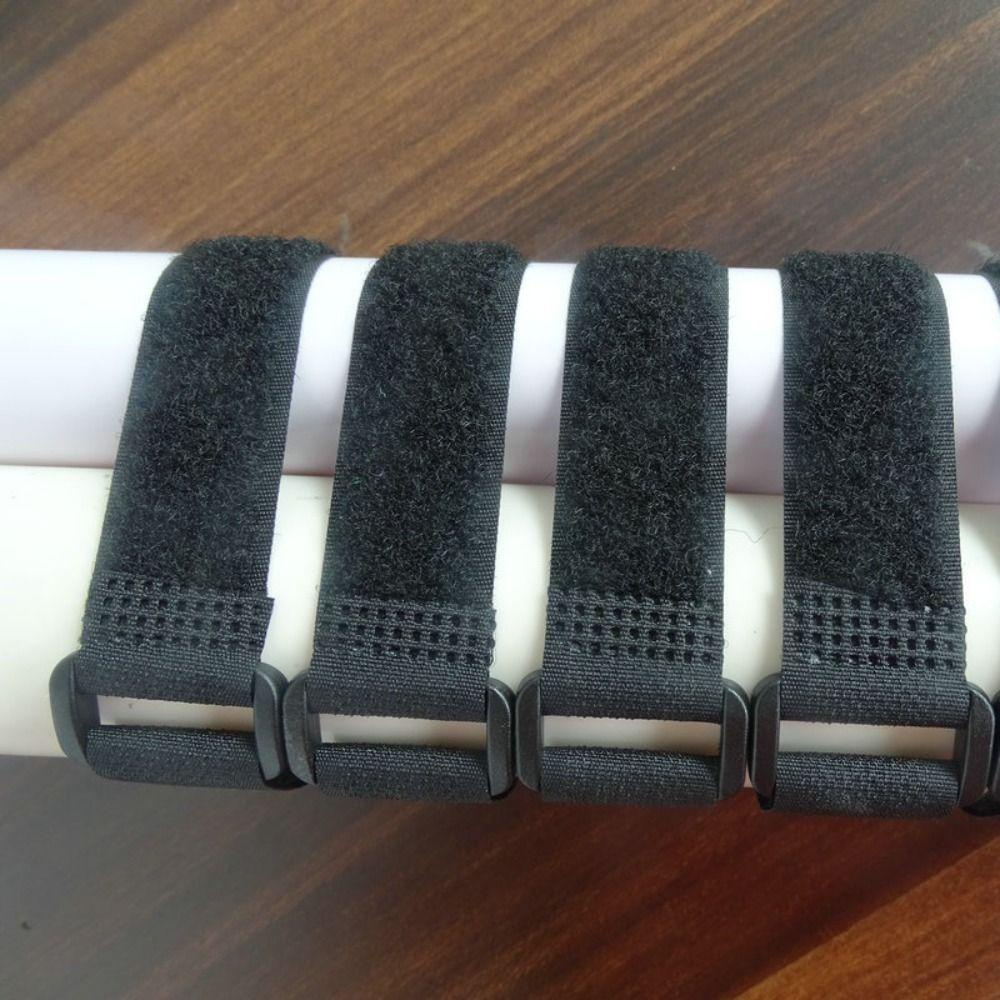 Dây buộc cáp và móc đeo WOAY, vòng nylon tự dính đa năng, phụ kiện xe đạp màu đen cho câu cá