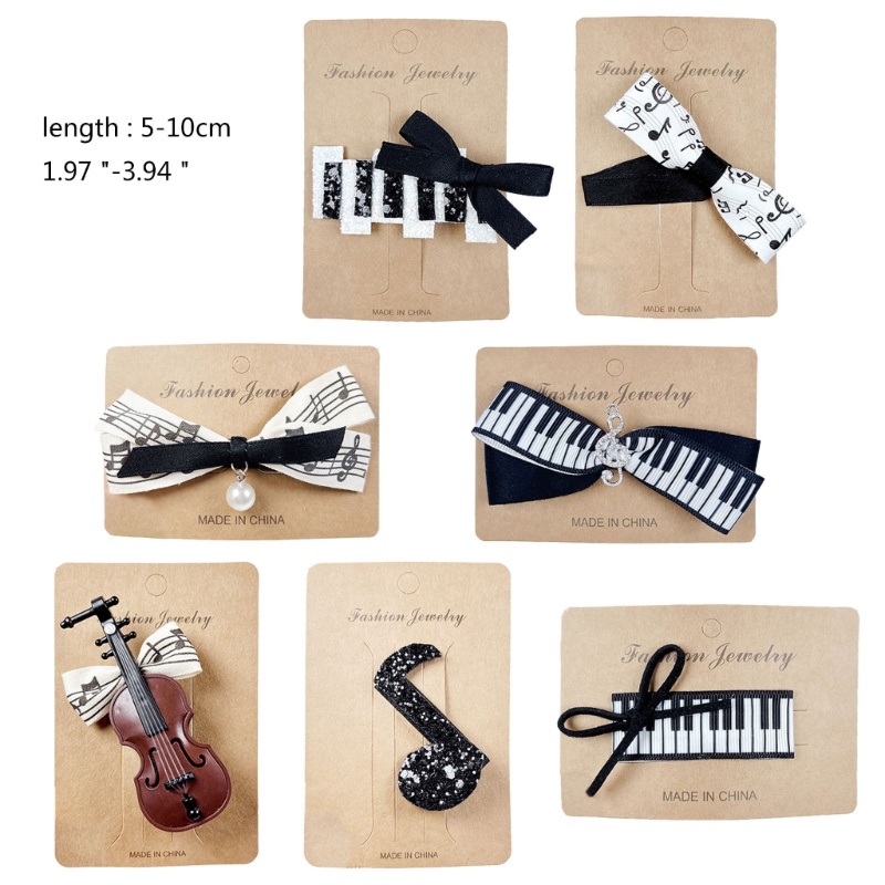 Coo Barrettes Kẹp Tóc Nhạc Violin Note Phụ Kiện Tóc
