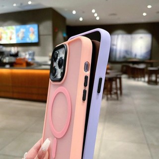 Dành Cho Sạc Không Dây Ốp lưng IPhone 15 ProMax 15 14 Plus 13 12 11 Pro Max 11 Mềm TPU Ốp Lưng Nhựa Mờ L07 T07