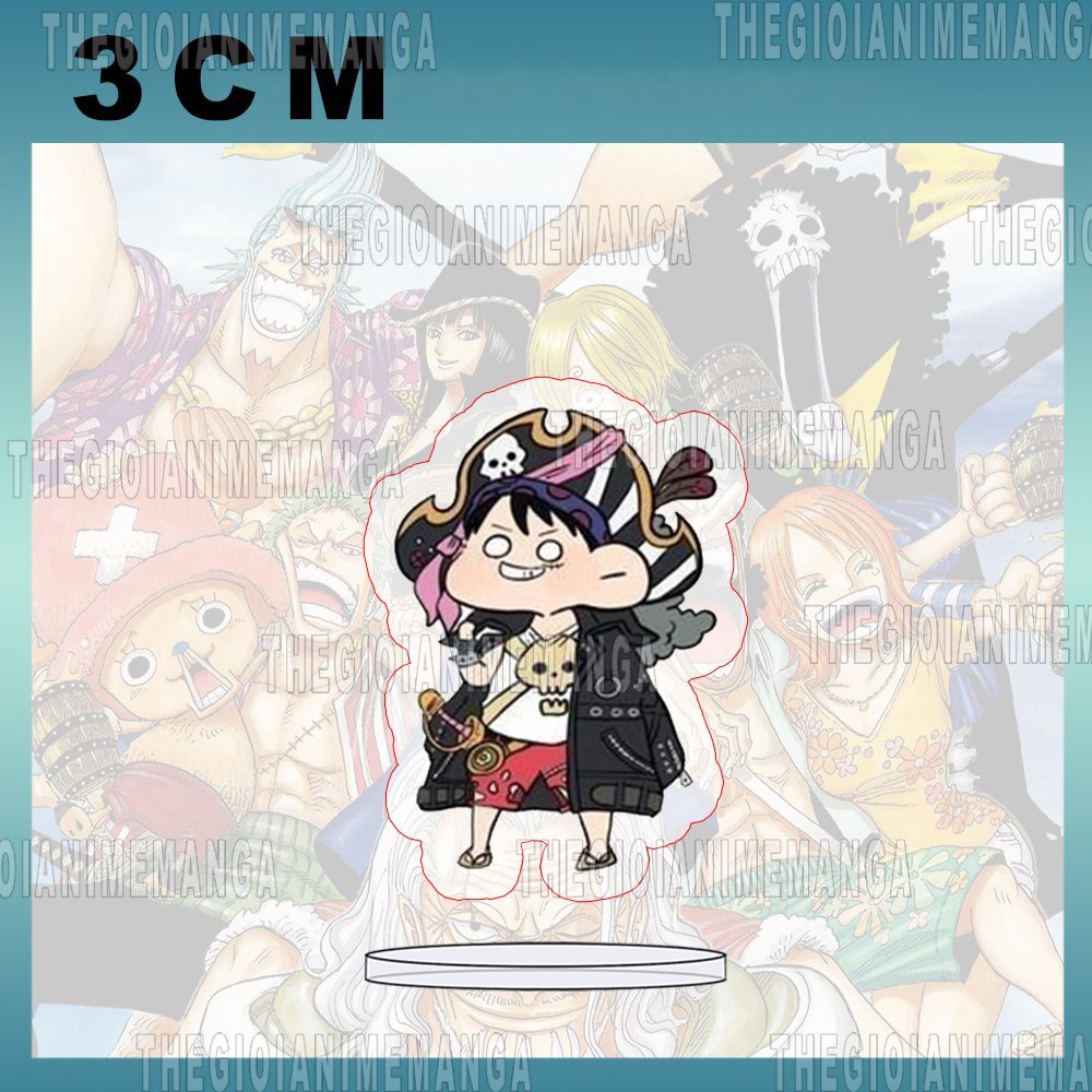 (3CM) Mô hình Standee ONE PIECE ver MẮT TRÒN Đảo hải tặc anime tượng mica acrylic chibi xinh xắn