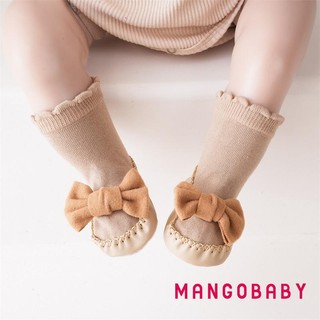 Mg-baby Bé Gái Tất Nơ Dễ Thương Tất Chống Trơn Trượt Mềm Nhẹ Sàn Tất