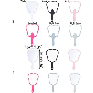 Gương cầm tay YONDR, Gương hình răng Mini bằng nhựa, Gương trang điểm di động nhẹ độ phân giải cao đơn giản