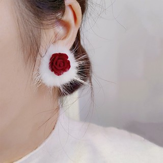 Bông Tai Hình Hoa Hồng Phong Cách Retro Sang Trọng