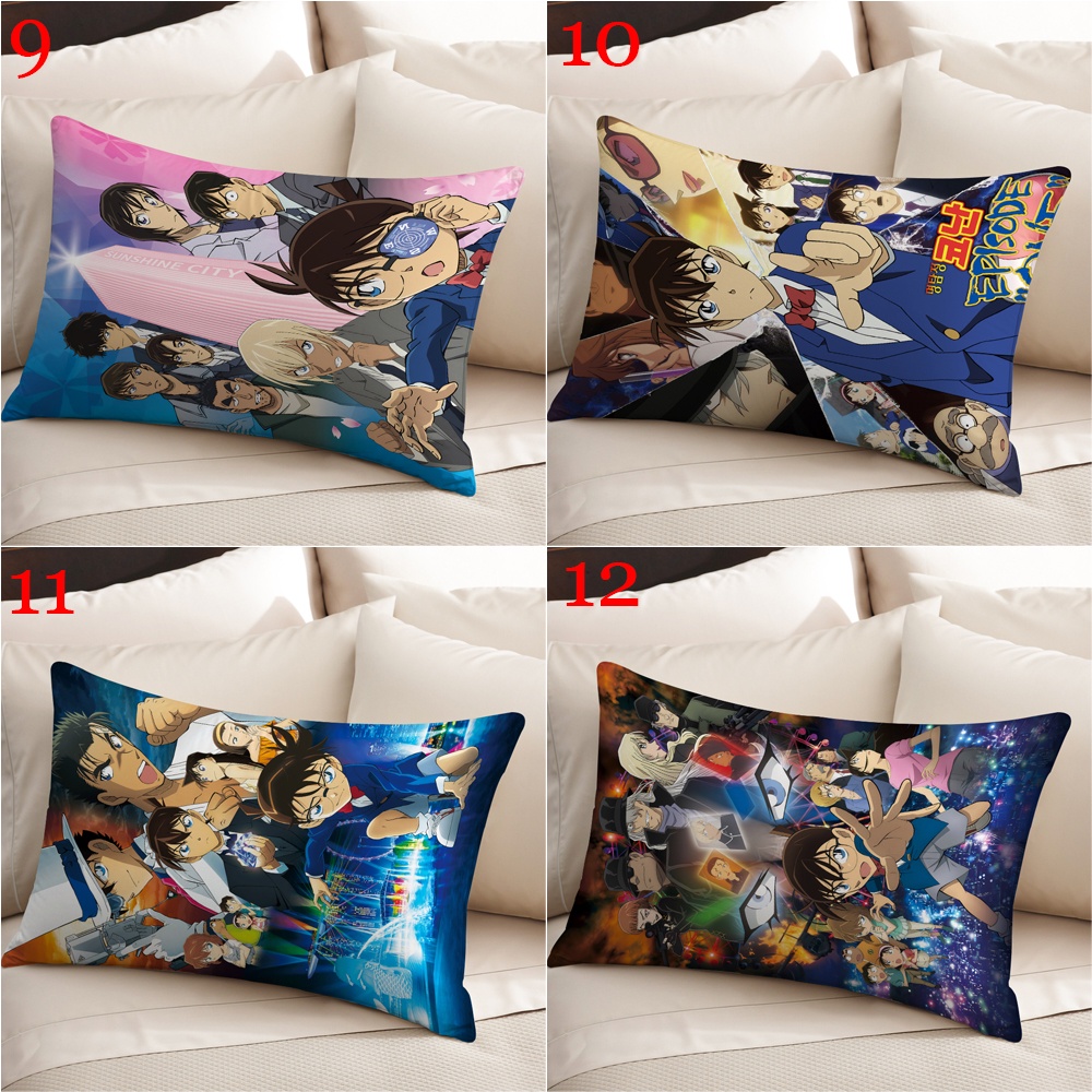 Vỏ gối hình chữ nhật Detective Conan Vỏ gối Polyester in một mặt (Không có lõi)