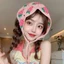 Mũ trùm đầu BORAGETE, Băng đô hình tam giác hoa nhỏ phong cách mục vụ kiểu Pháp, Băng đô móc thủ công dệt kim thời trang cho bé gái