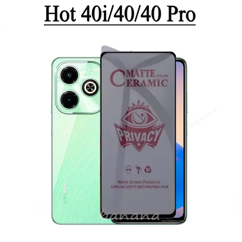 3 TRONG 1 infinix Hot 40 Hot40i Hot 40 Pro Phim gốm bảo vệ màn hình bảo vệ màn hình và ống kính máy ảnh Kính bảo vệ màn hình và màng mặt sau