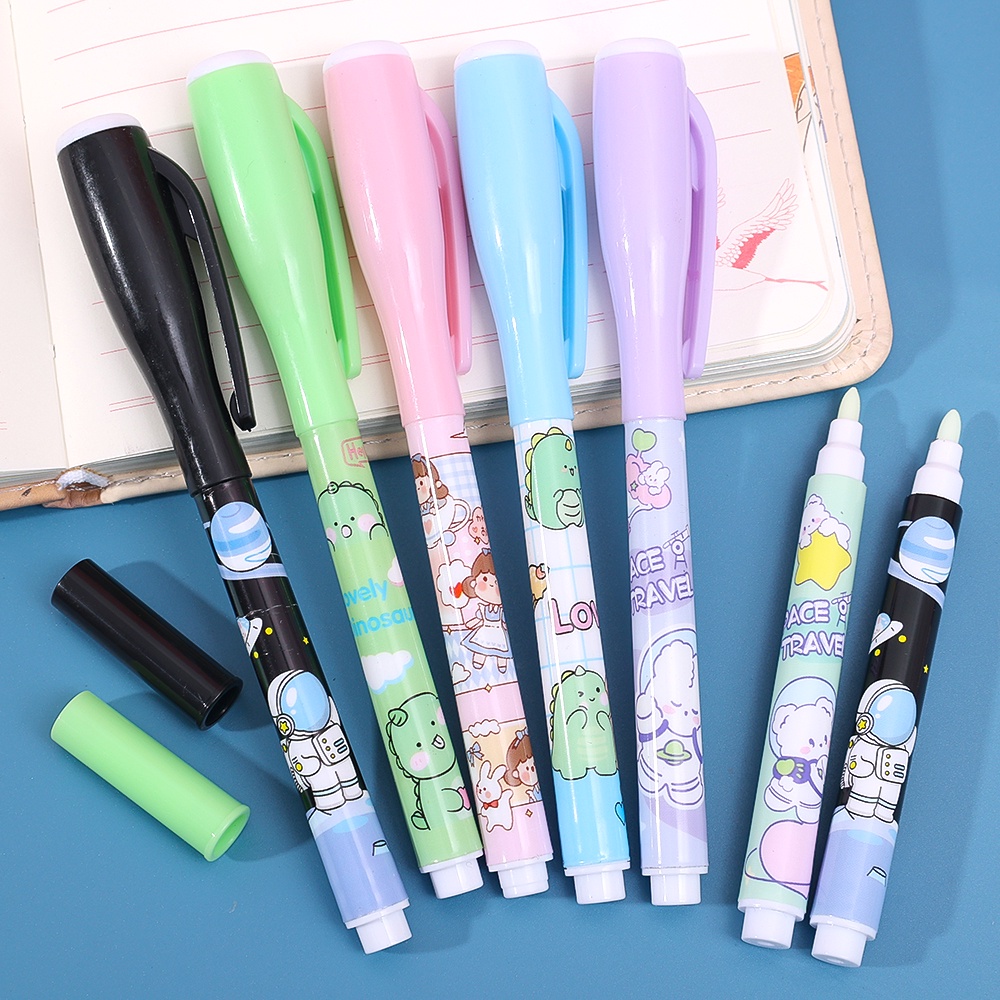 [Hot] Bút huỳnh quang vô hình UV - Đèn bút đánh dấu một đầu - Bút chì chiếu sáng phát sáng - Đồ chơi ma thuật cho trẻ em có đèn cực tím - Dụng cụ viết Văn phòng phẩm