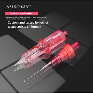 -Ambition Màu Hồng 1 Hộp Có 20 Kim Xăm Chân Mày/Môi Chất Lượng Cao Hàng Y hình shop đăng