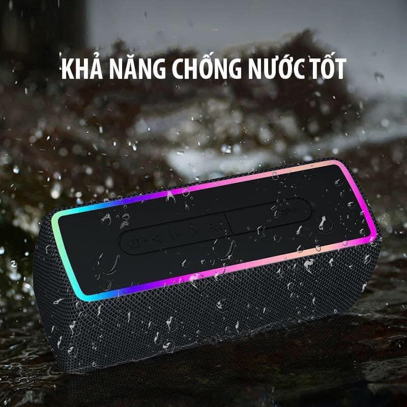 Loa bluetooth AKD W3 phiên bản mới 5.0 pin trâu âm thanh bass mạnh có đèn led RGB chống nước IPX7