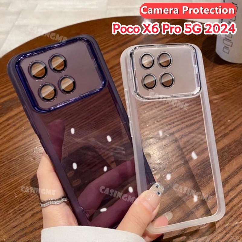 Ốp Điện Thoại Silicon Mềm Trong Suốt Mạ Điện Cho Poco X6 Pro 5G 2024 Poco X6Pro PocoX6Pro 5G Redmi K70 X6 Pro K70E
