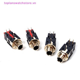 Toplanswatchstore 2 Cái Giắc cắm tai nghe âm thanh 6,35mm 1 / 4 inch 5 chân Micro âm thanh Ổ cắm nữ Bảng điều khiển gắn hàn Conenctor VN