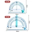 WANYEDI Bevel Protractor, Thước đo góc hoạt động đa chức năng bằng nhựa, Dụng cụ vẽ vòng tròn chất lượng cao Công cụ vẽ hình tròn / góc Văn phòng trường học