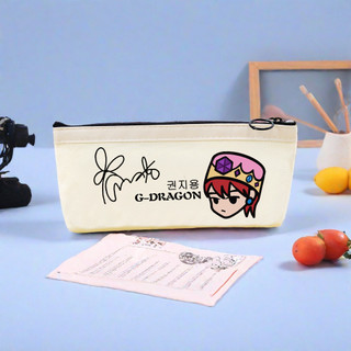 GC9 BIGBANG GD G-DRAGON POWER Canvas Hộp Đựng Bút Chì Túi Bảo Quản Dung Tích Lớn Sinh Viên Văn Phòng Phẩm Túi CG9