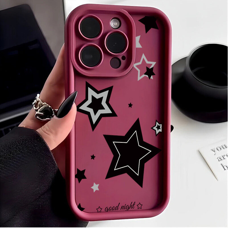 Vỏ Ngôi Sao Cho Samsung Galaxy M34 M31 M51 M30S M23 M20 M11 M15 J4 J6 Plus J8 A10 A01 A02 S20 Ultra Ốp Lưng Silicon Mềm Chống Sốc Họa Tiết Camera Bảo Vệ