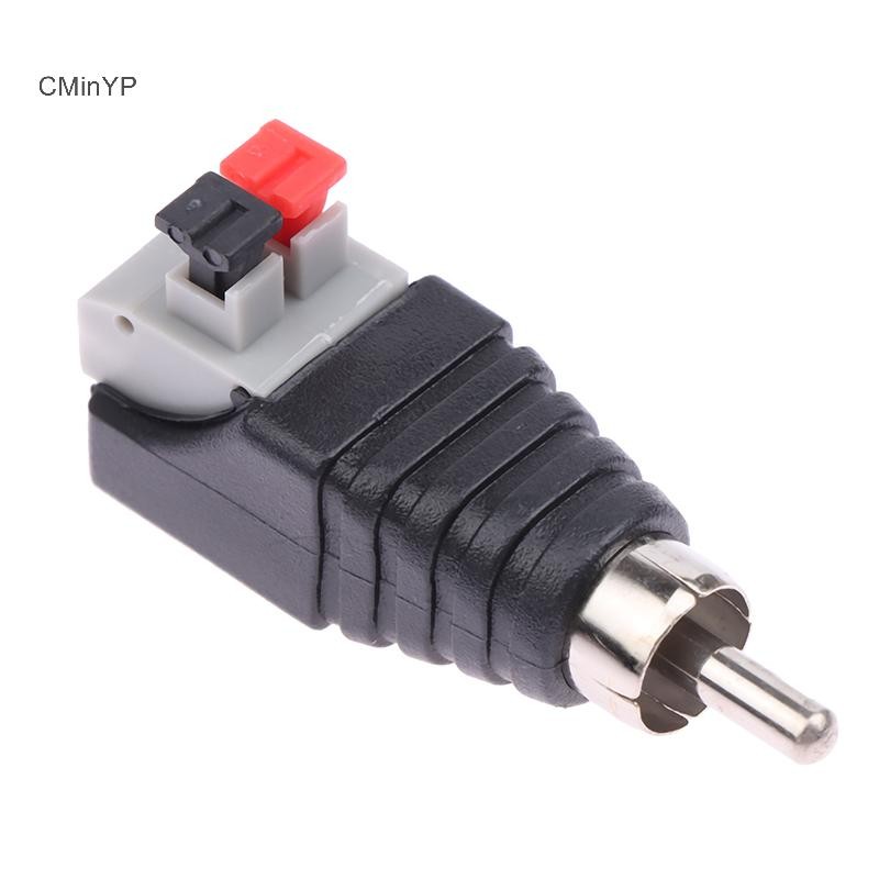 Cyinyp 2 Chiếc Loa Cáp Âm Thanh Nam Jack Cáp Bấm Nhanh Cắm Kết Nối Loa Adapter Kết Nối Cáp Đa Năng Vinh Quang