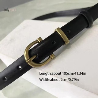Julyhot Thiết Kế Sang Trọng Thắt Lưng Da Nữ Thời Trang Dây Kim Loại Khóa Thắt Lưng Xu Hướng Chất Lượng Cao Massivedeals