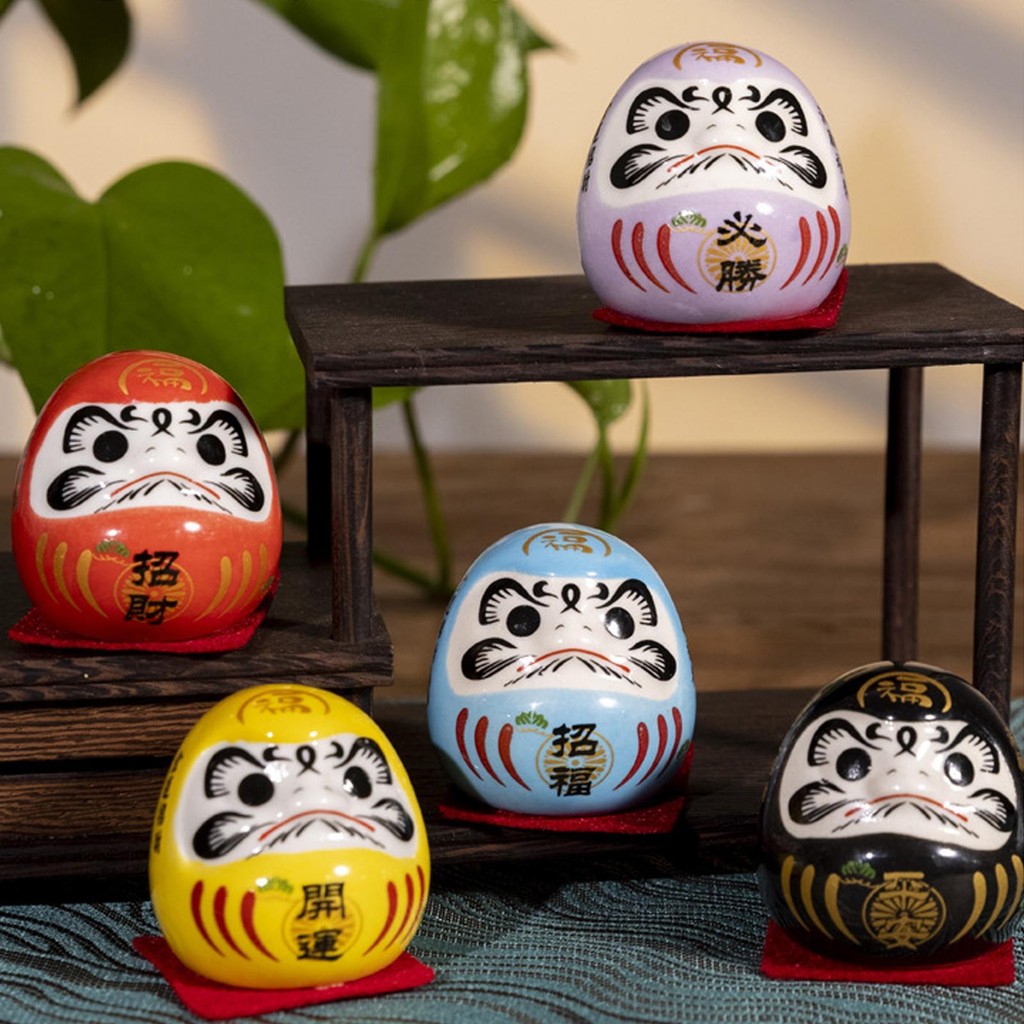 Bộ 5 Búp Bê Daruma Nhỏ Nhật Bản Daruma Tượng May Mắn Daruma Tượng Trang Trí Truyền Thống Nhà Tượng Trang Trí Shop Trang Tríidaevn