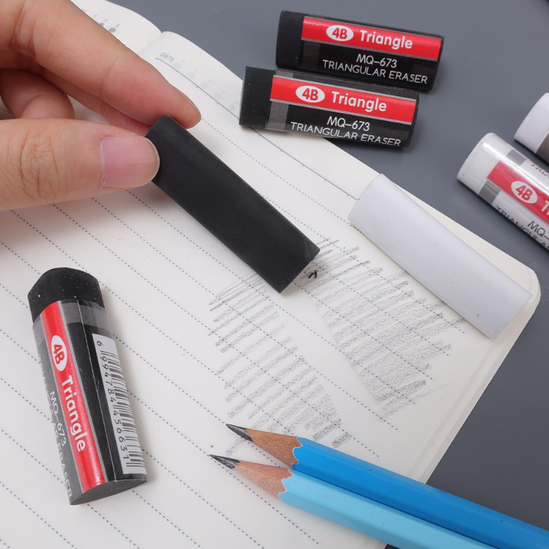 Cục Tẩy 4b Bằng Cao Su Mềm Mại / Màu Đen Đơn Giản Dành Cho Học Sinh / Văn Phòng / Trường Học