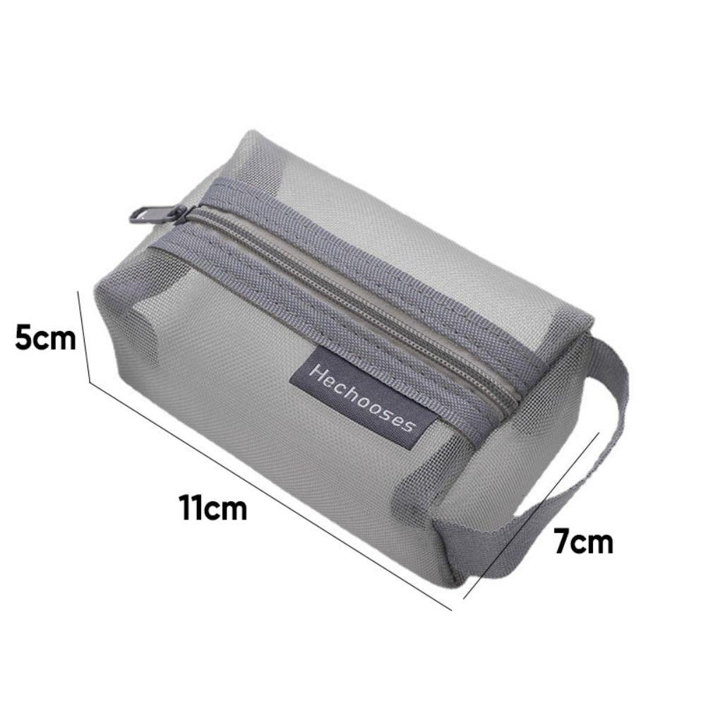 Ví đựng tiền xu có dây kéo Mini SLICELLIFE, Túi lưu trữ lưới vuông nhẹ thoáng khí, Túi đựng chìa khóa dung tích lớn di động