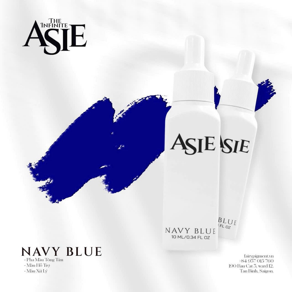 Mực Asie Mini 5ml và 10ml phun xăm môi chính hãng phân tử nhỏ màu lên trong veo
