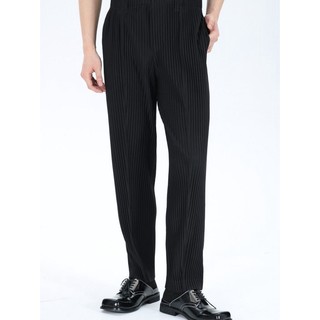 Miyake Xếp Ly Handmade Ba Lần Ép Nhà Vải Quần Nam Thường Ngày Côn Drap Quần Thẳng JF218