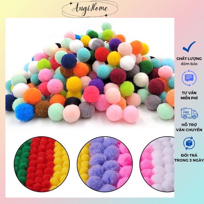 Sét 20 quả bông Pompom làm đồ handmade ANGIHOME