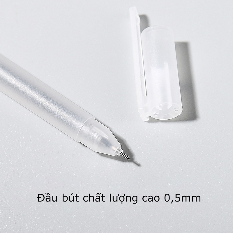 Bút Bi Mực Gel 3 Màu Đỏ/Đen/Xanh Dương/Xanh Dương 0.5mm Dùng Trong Văn Phòng