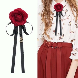 Thanh Lịch Camellia Thắt Nơ Thanh Lịch Nữ Hoa Hồng Cổ Hoa Có Chân Đồng Phục Học Tập / Đầm / Áo Sơ Mi Cổ Trang Trí Quà Tặng Sinh Nhật
