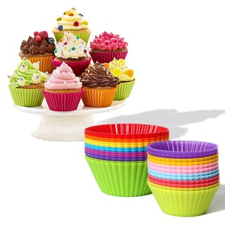 Khuôn làm bánh silicon, khuôn cupcake làm muffin, dụng cụ làm bánh - SUNND