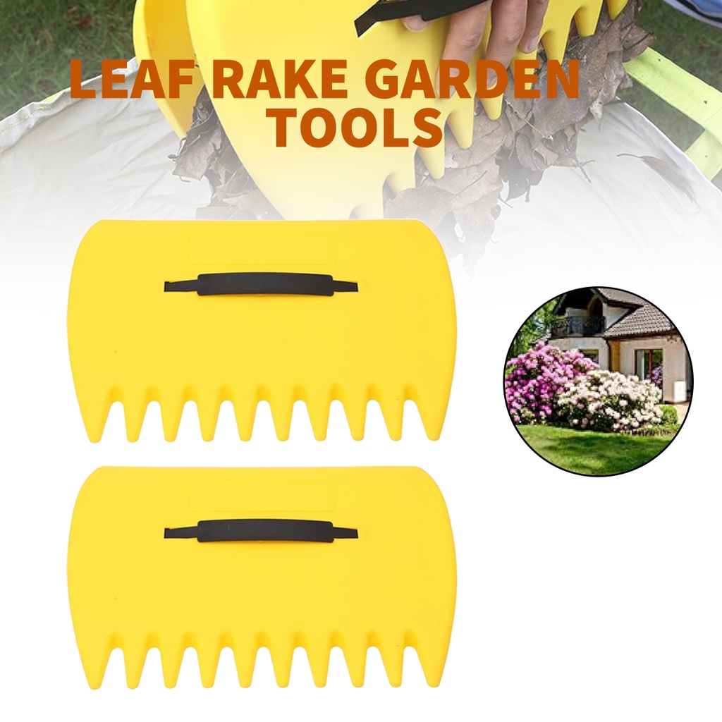 2PCS Leaf Scoops Garden Lawn Leaves Hand Rake Scoop Gardening Grass