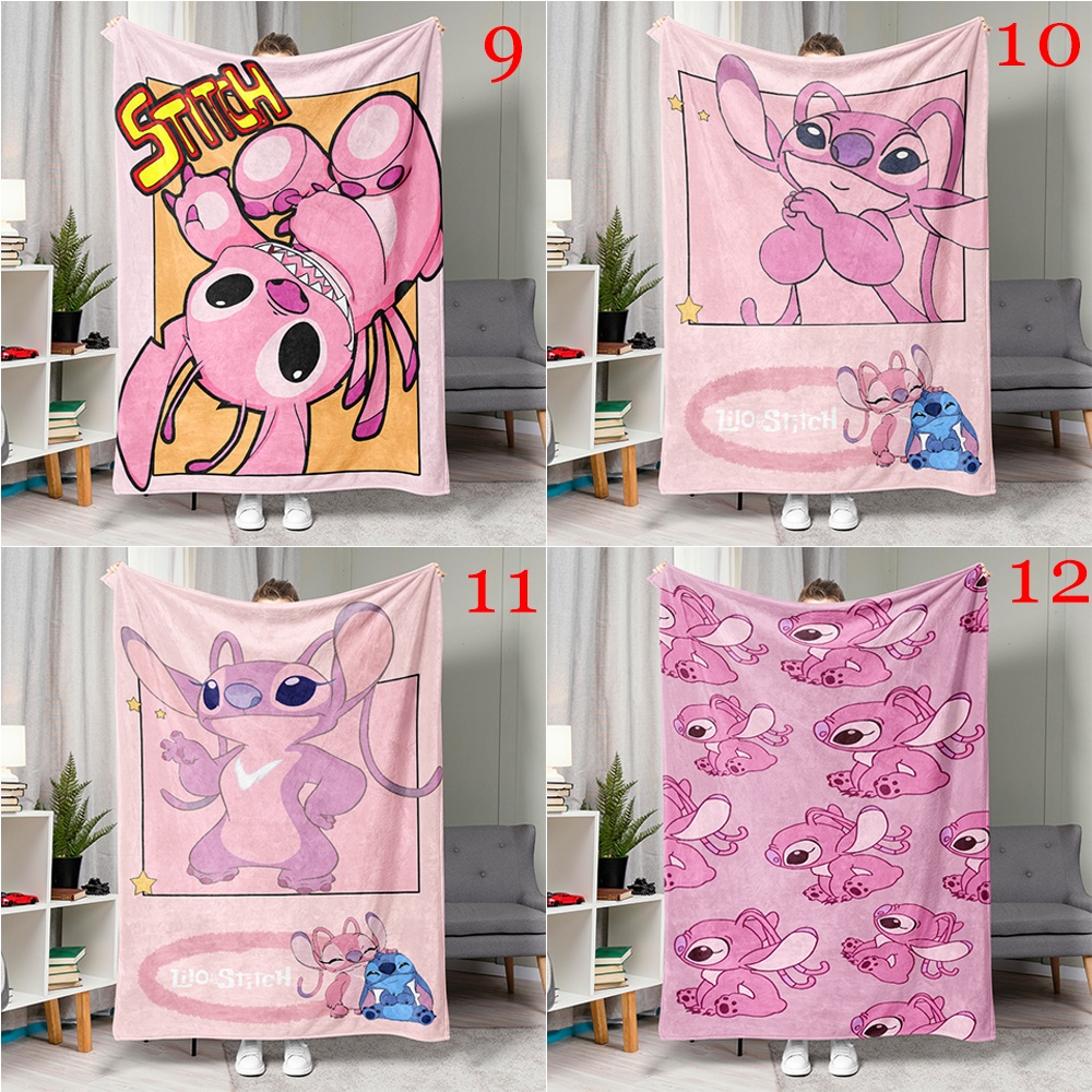 Hoạt Hình Chăn flannel In Hình stitch Và angela Đáng Yêu