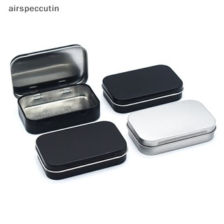 Airspecutin Kim Loại Hình Chữ Nhật Trống Hộp Thiếc Tấm Đẩy Kẹo Hộp Đựng Hộp Đựng Bình Bản Lề Hộp Đựng Nhỏ Sắp Xếp Hộp Bảo Quản EN