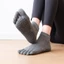 GAVESTO Cotton Bọc Toàn Bộ Năm Ngón Tất, Tất Tập Yoga Khiêu Vũ Keo Chống Trượt Cotton, Hấp Thụ Mồ Hôi Và Thoáng Khí Mềm Mại Và Thân Thiện Với Da Ấm Áp Pilates Tập Thể Dục Và Thể Dục Tất
