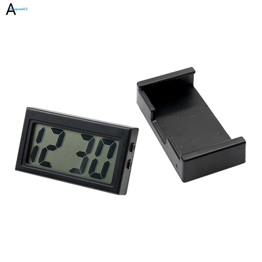 Đồng Hồ Điện Tử mini Màn Hình Lớn Tự Dính Để Bàn Cho Xe Hơi