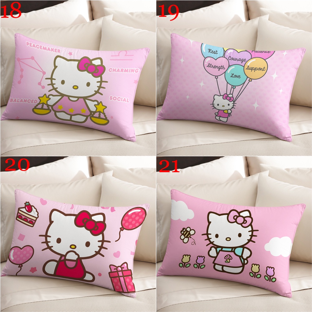 [Mã CLS2404A giảm 30k đơn 150k] Vỏ Gối polyester Hình Chữ Nhật In Hình hello kitty Trang Trí Nhà Cửa (Không Kèm Lõi)