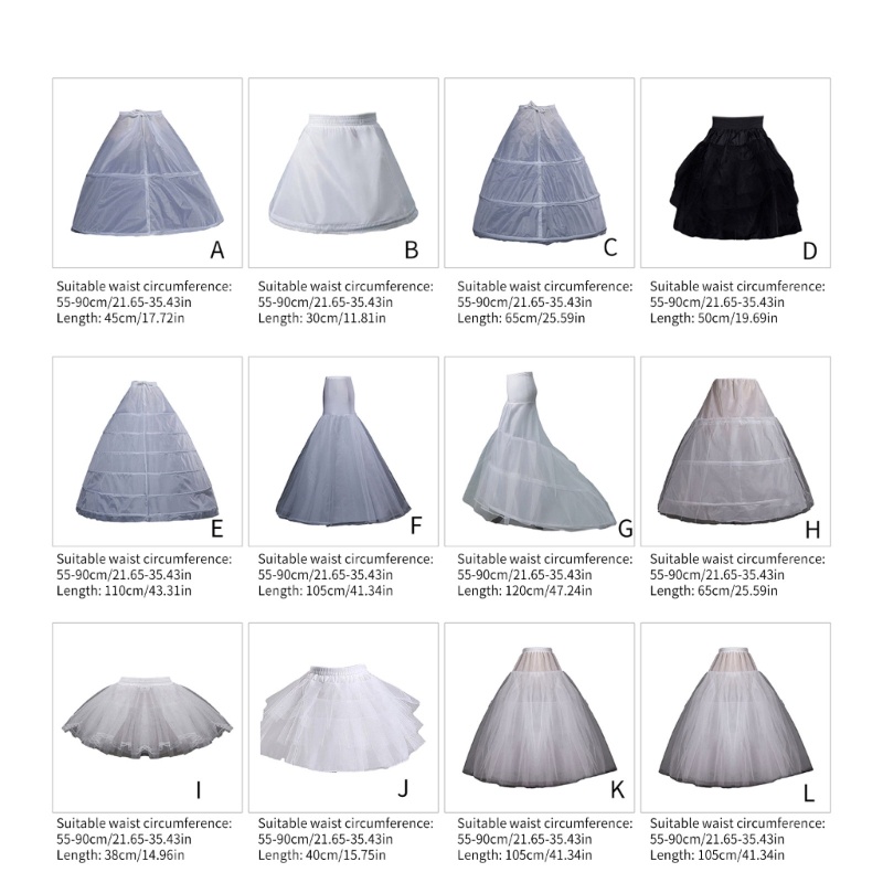YOI Trắng Cưới Nữ Petticoat Underskirt Bé Gái Hoop Petticoat Crinoline Underskirt Váy Cô Dâu Áo Choàng